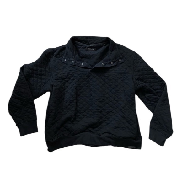 Kenneth Cole Black Button Up Pullover - Picture 1 of 3